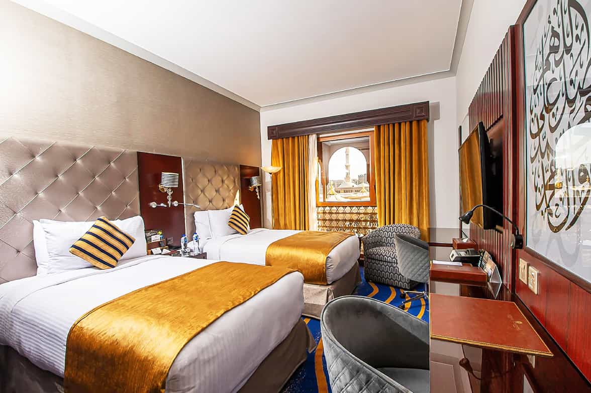 Hotel Bedroom With Artwork 