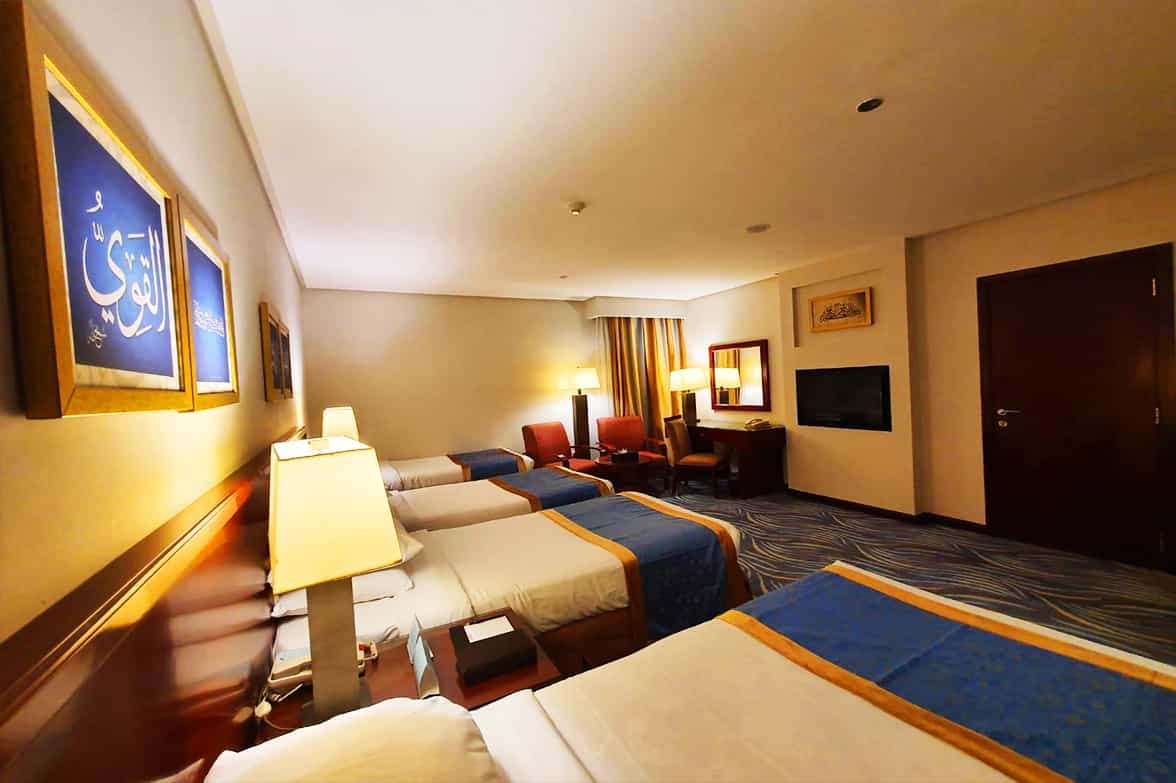 Hotel Quad Room Blue Decor 