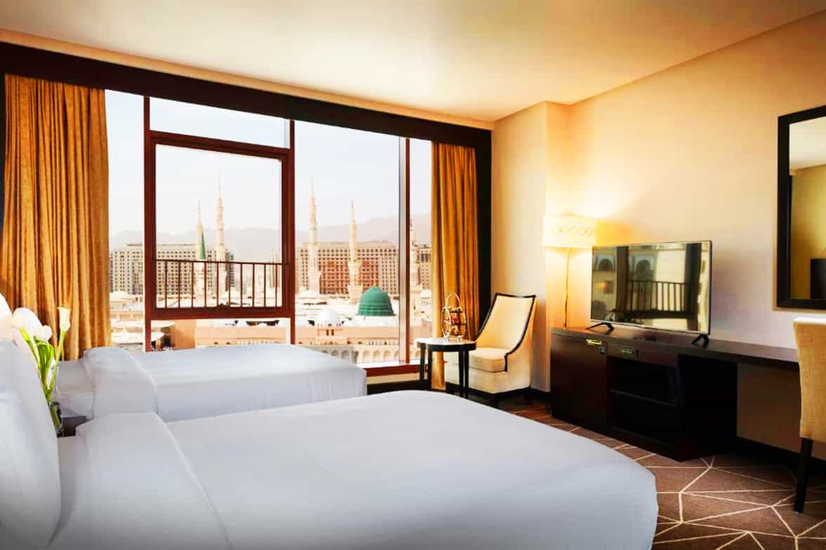 Opulent Twin Bed Mosque View 